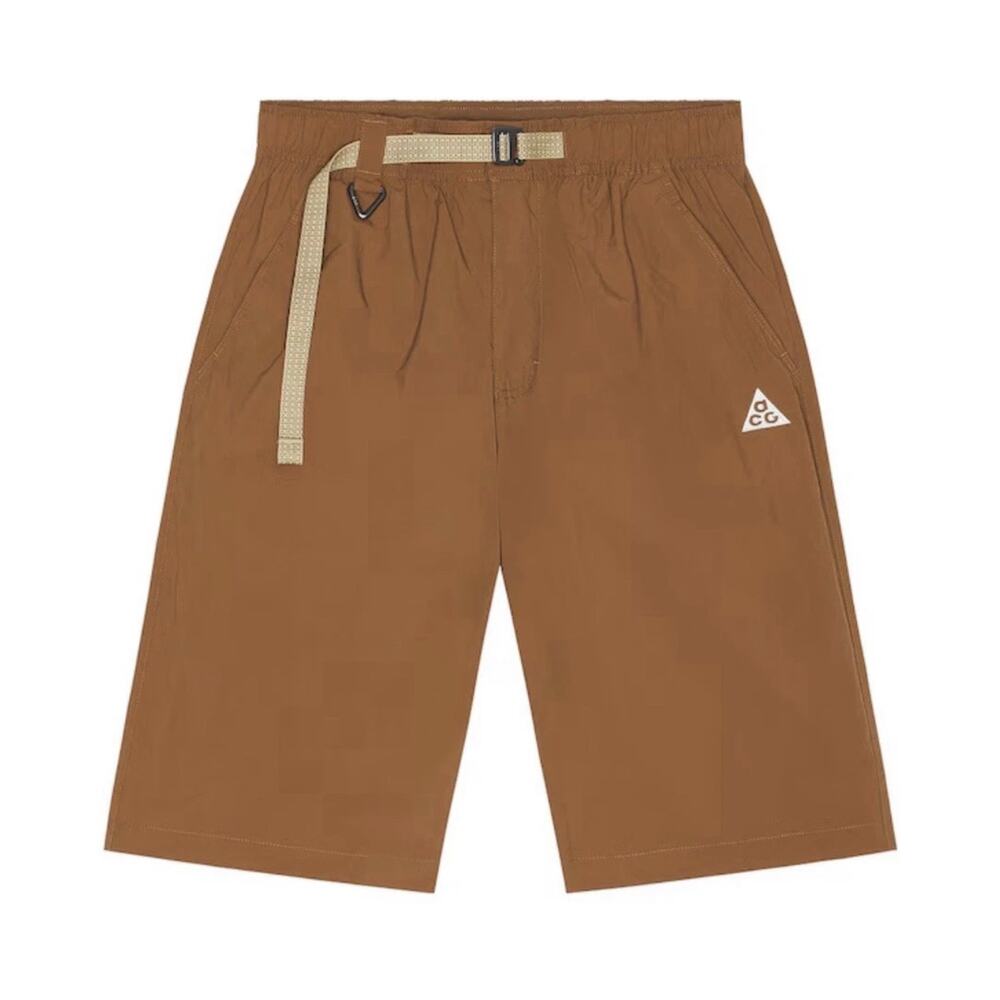 Mens Size XL Nike ACG Orb Weaver Shorts Brown Belted Waist Oversized HJ2887-235